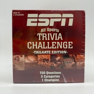 ESPN All Sports Trivia Challenge Tailgate Edition Red 750 Questions New